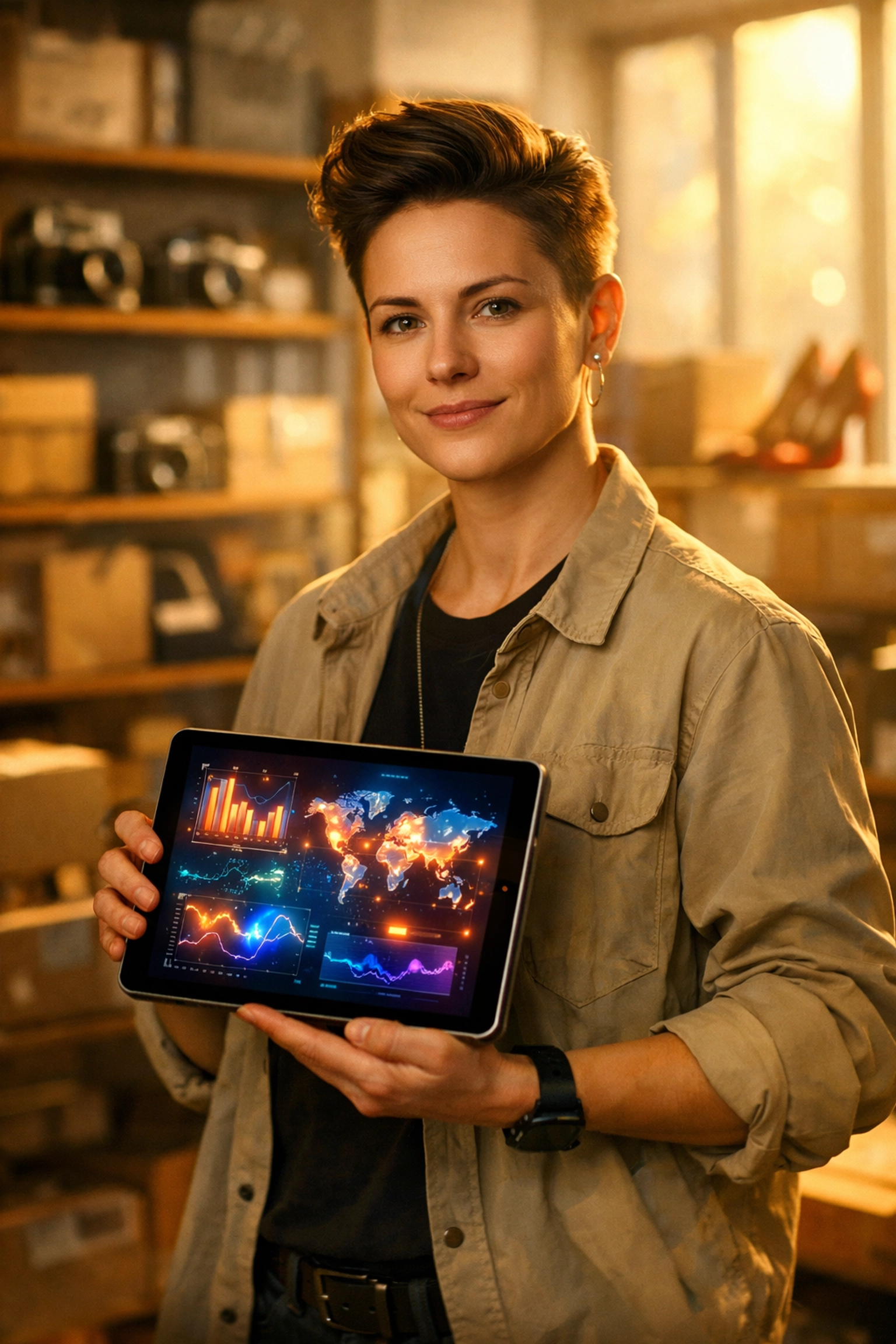 A successful reseller using digital tools for inventory management and shipping strategies to increase profit.