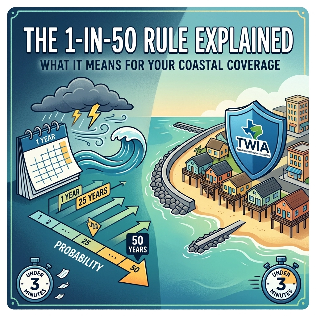 [HERO] The TWIA 1-in-50 Rule Explained in Under 3 Minutes: What It Means for Your Coastal Coverage