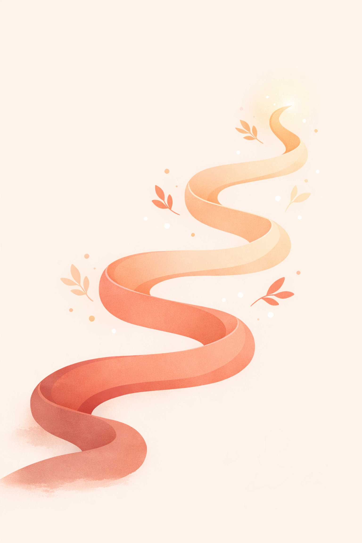 Winding path illustration symbolizing the trauma therapy healing journey and moving forward