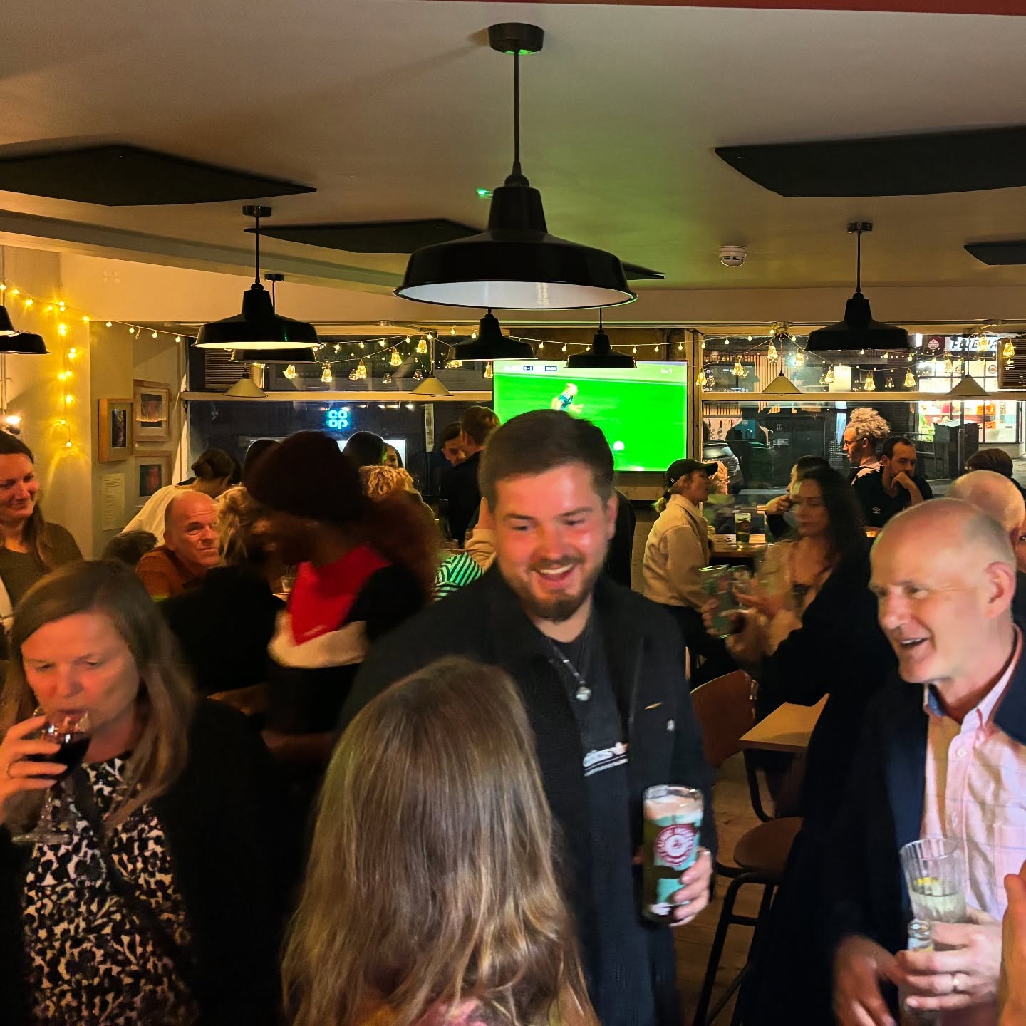 Lost and Found evening crowd watching football