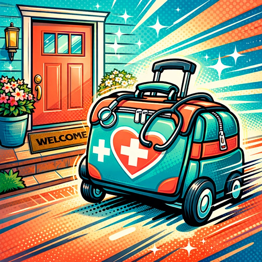 Mobile IV therapy service arriving at home for convenient bridal wellness treatment