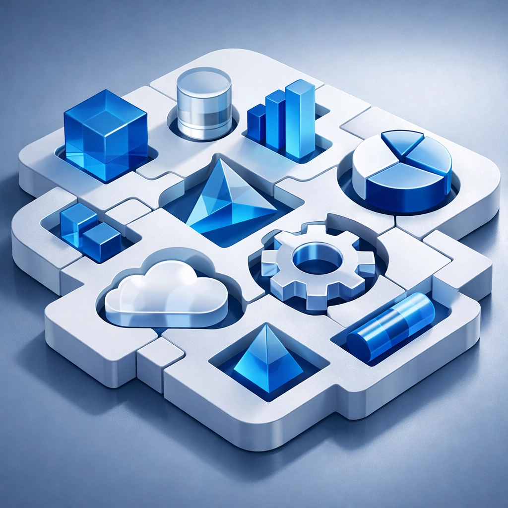 Bespoke software integration showing custom automation components fitting unique business workflows.