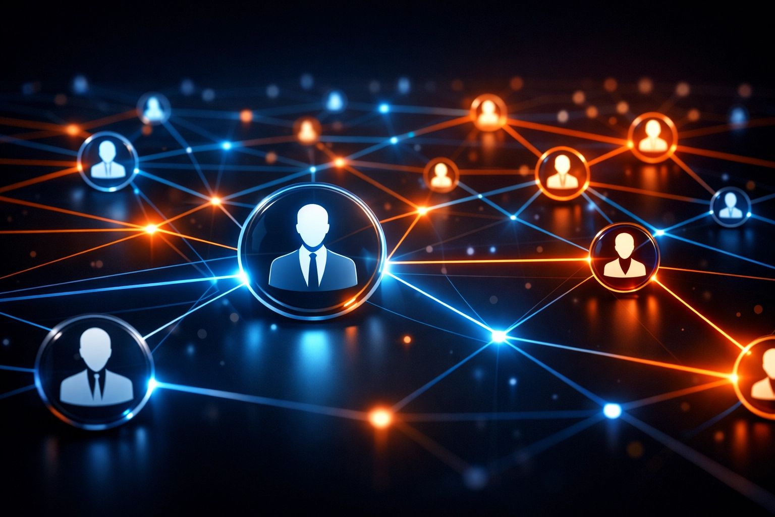 Professional B2B network connections illustrating LinkedIn's global reach