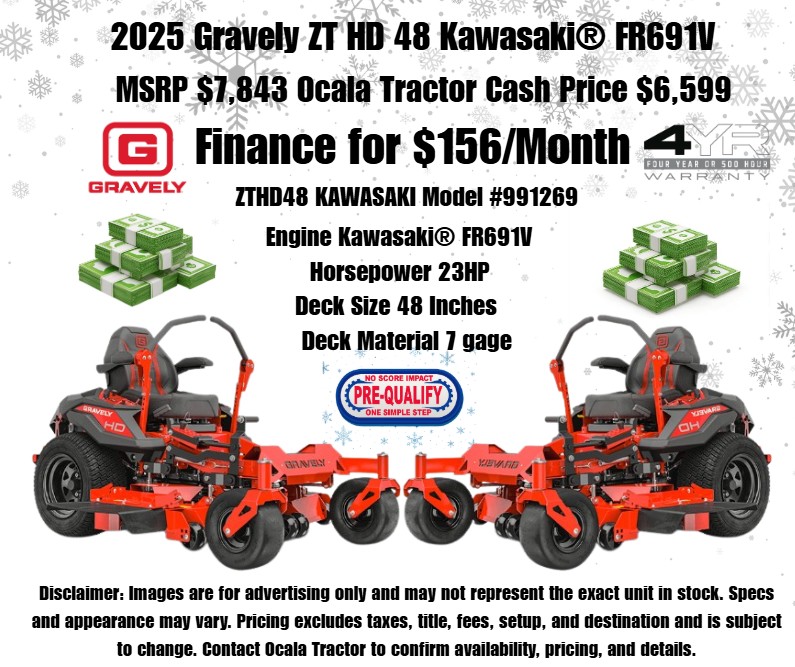 2025 Gravely ZT HD 48 Kawasaki FR691V mower