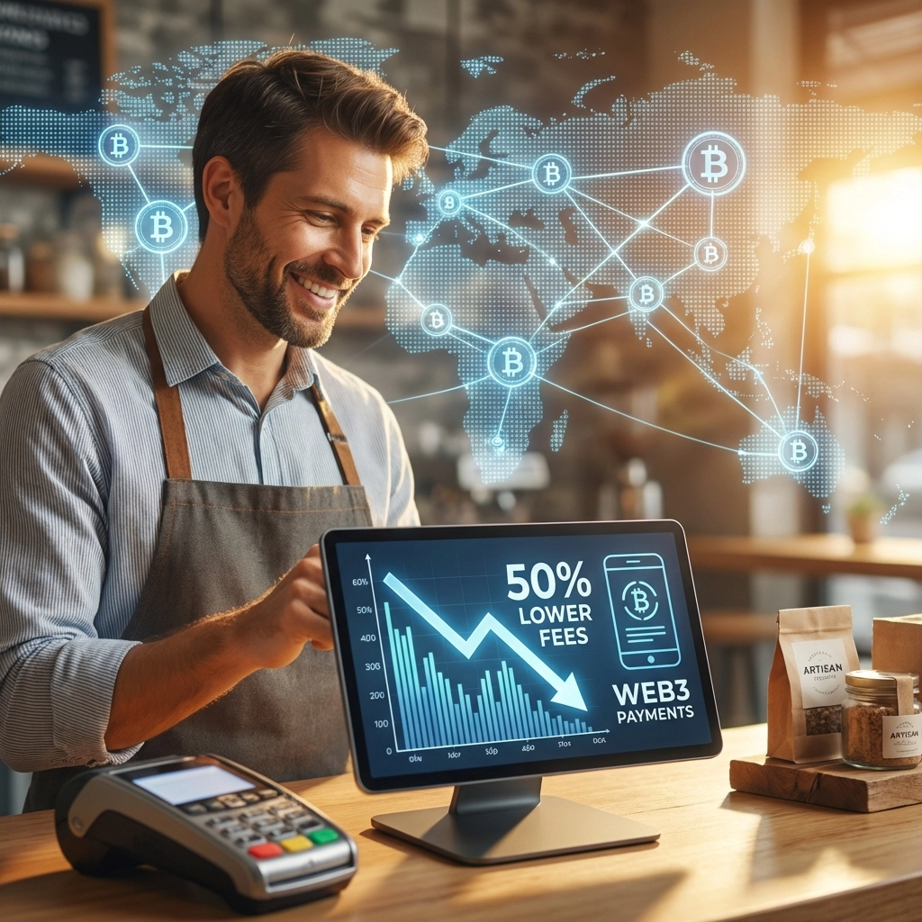 [HERO] How to Reduce Merchant Interchange Fees by 50% with Web3 Global Payments (Easy Guide for Small Businesses)