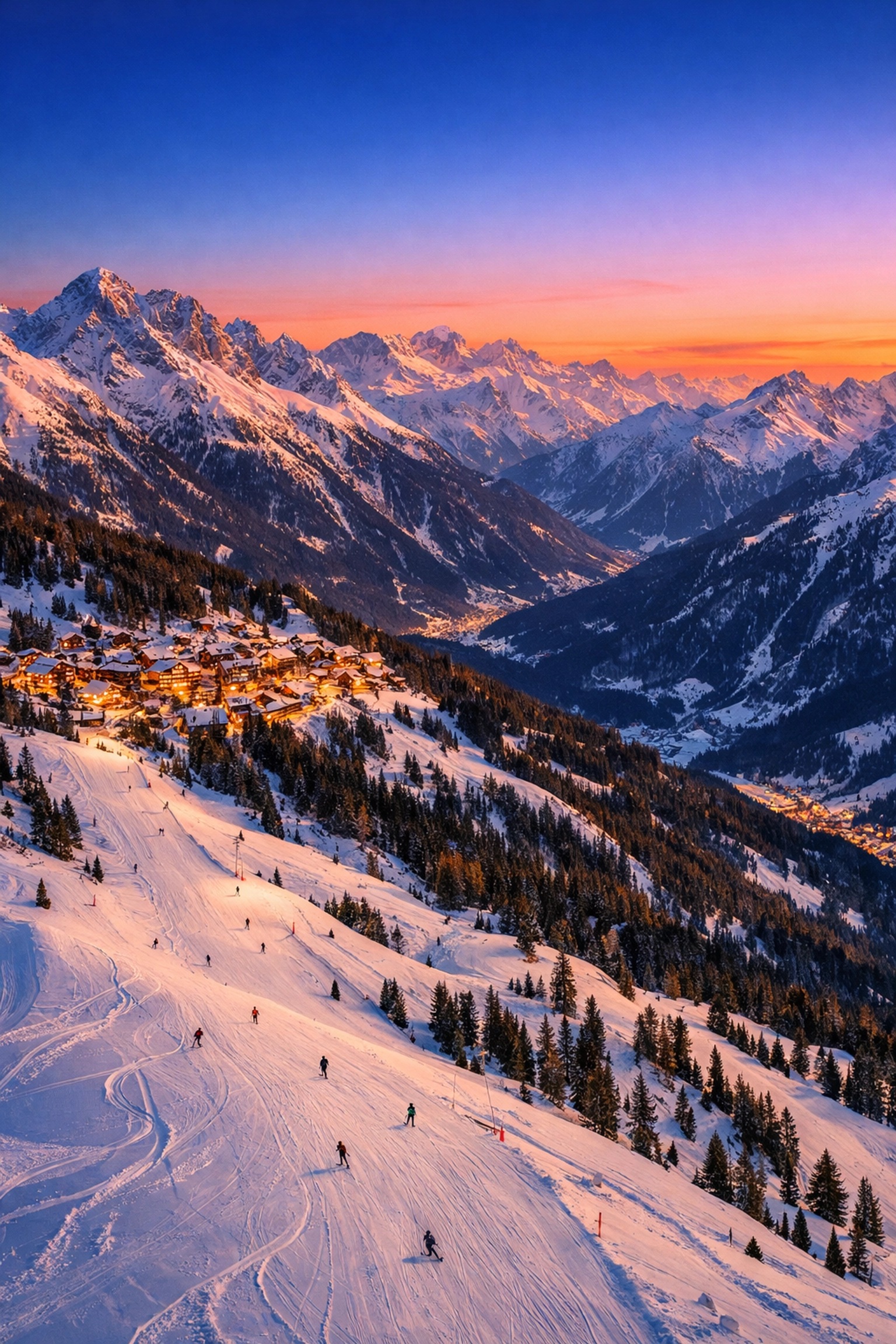 Snow-covered Italian Alps hosting 2026 Winter Olympics venues across northern Italy