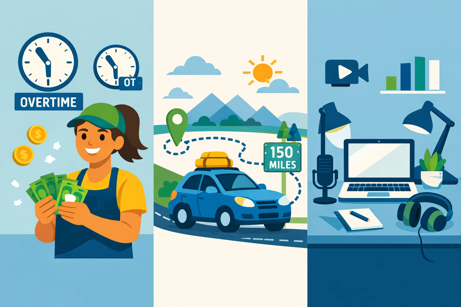 New 2026 tax deductions for overtime pay, mileage tracking, and work-from-home equipment