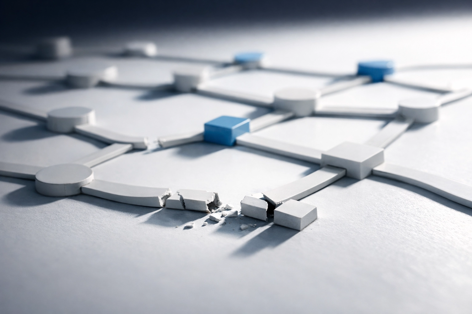 Internal link structure showing broken connections after platform migration