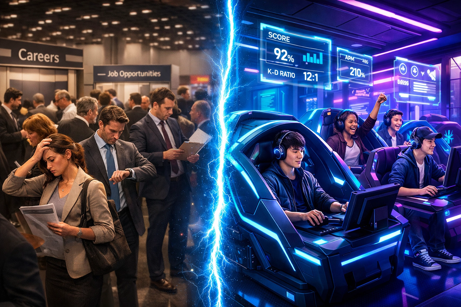 Traditional recruitment methods vs modern esports-based talent pipeline development for Fortune 5000 companies