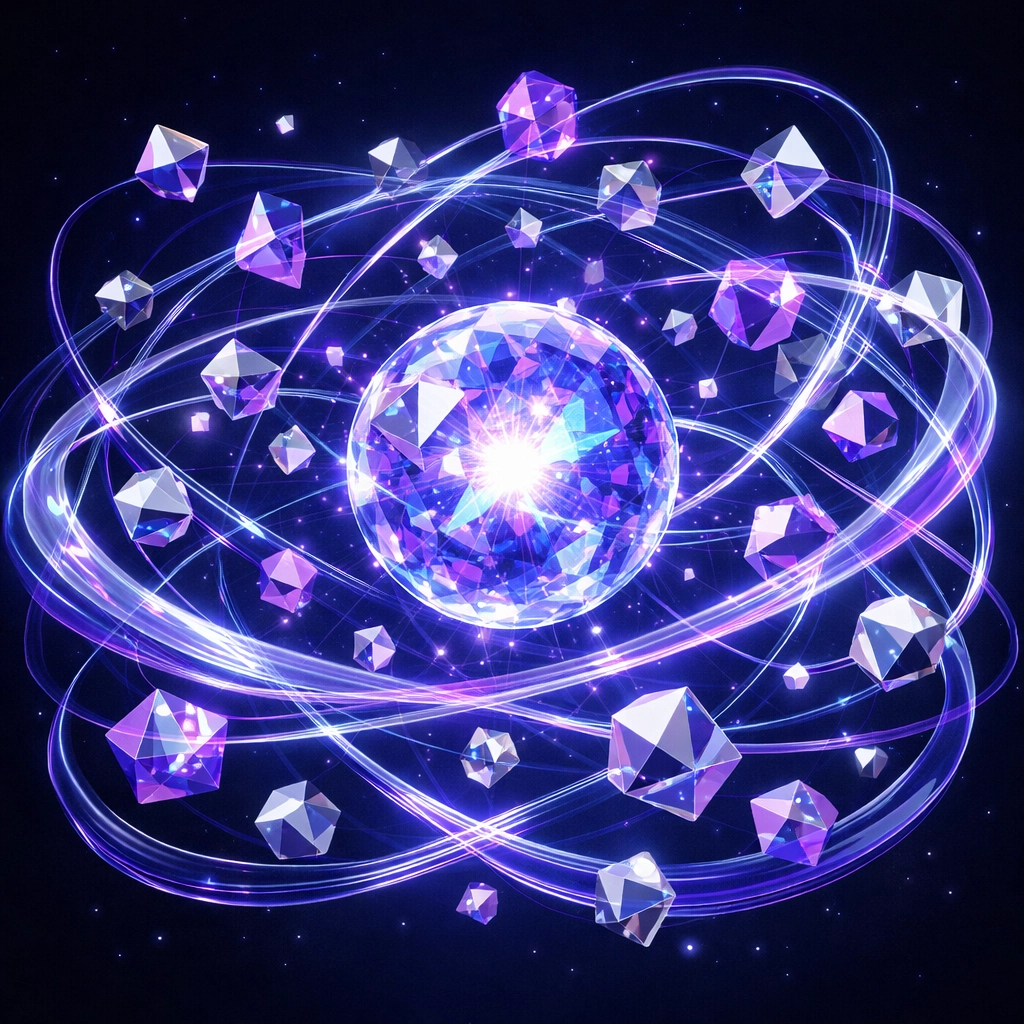 Abstract visualization of an interconnected content cluster ecosystem for SEO authority.