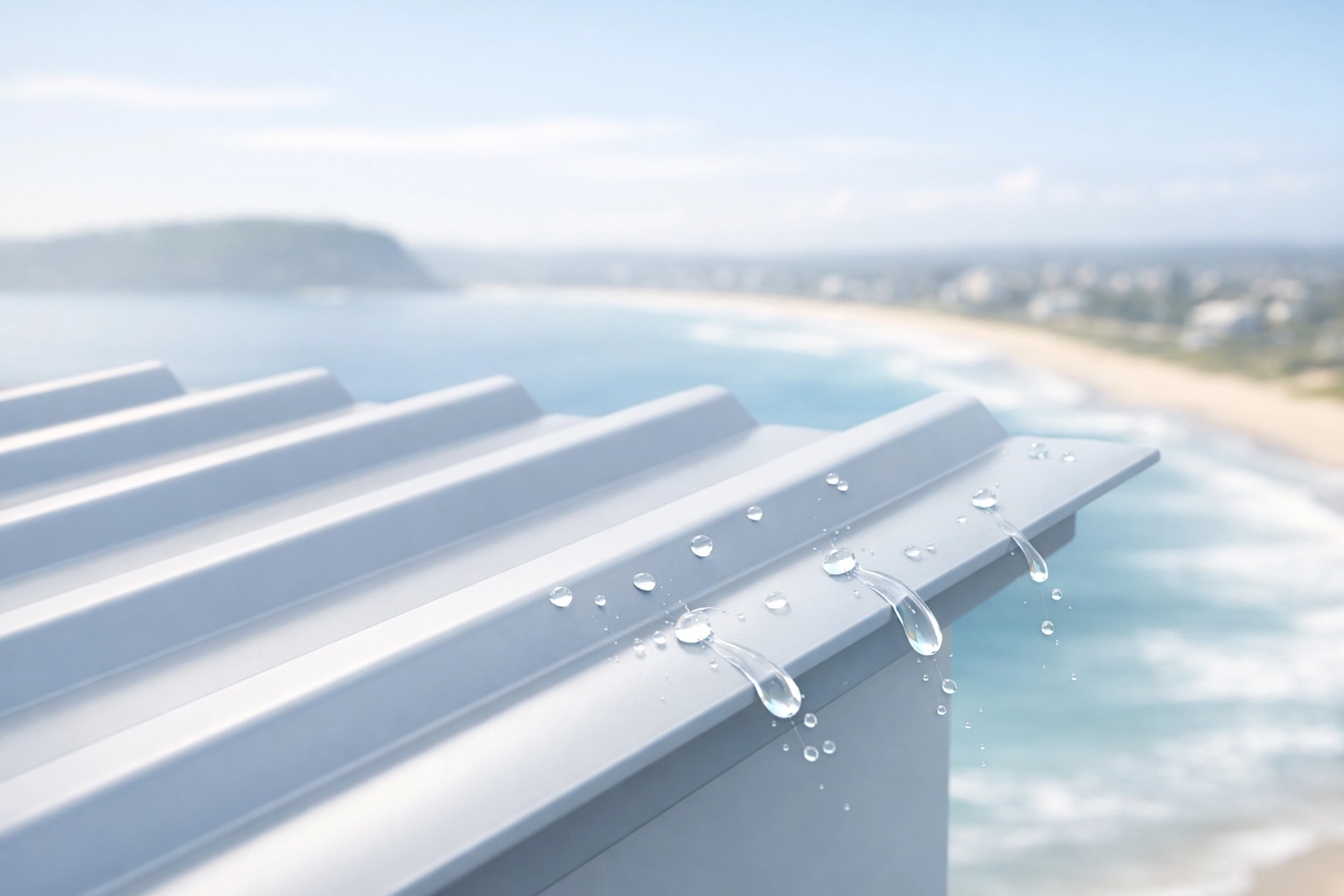 Salt-resistant metal roofing on a Northern Beaches home, installed for coastal durability by Sydney roofers.
