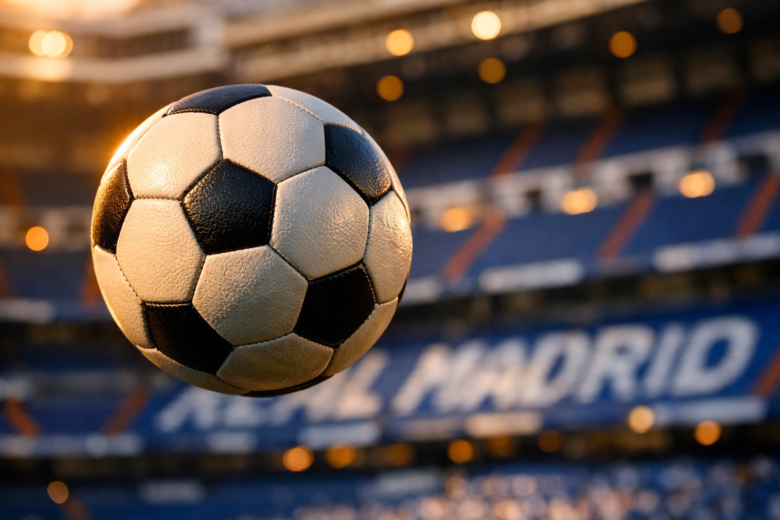 Fußball im Santiago Bernabéu Stadion vor Real Madrid Heimspiel