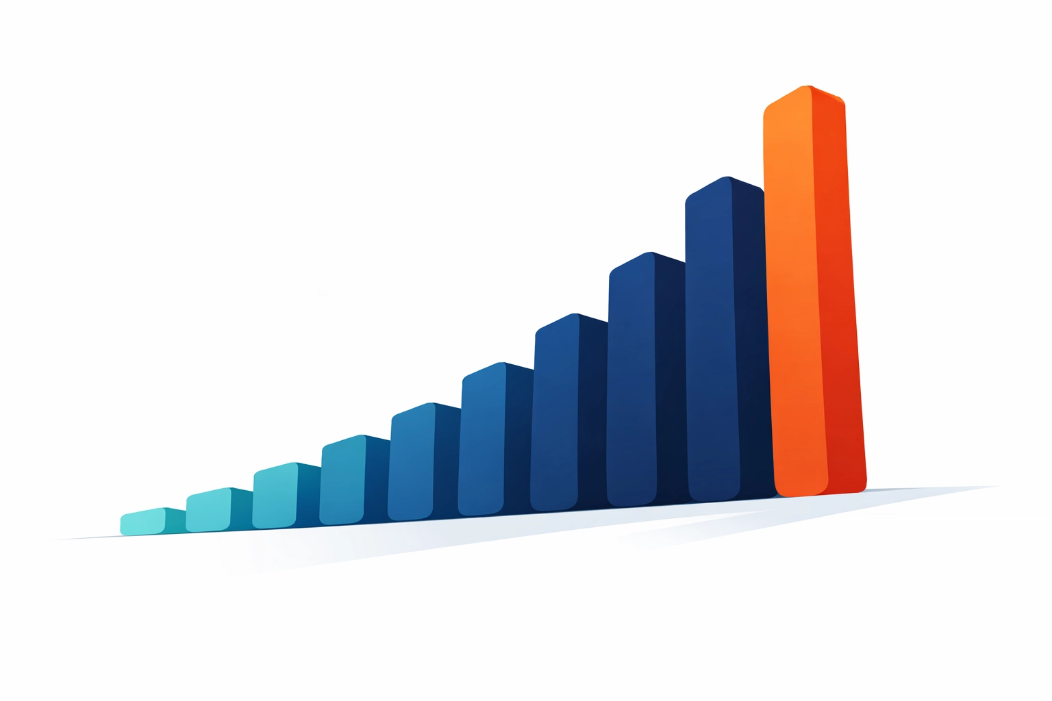 A rising bar graph illustrating progressive overload and fitness gains in a cycling training plan.