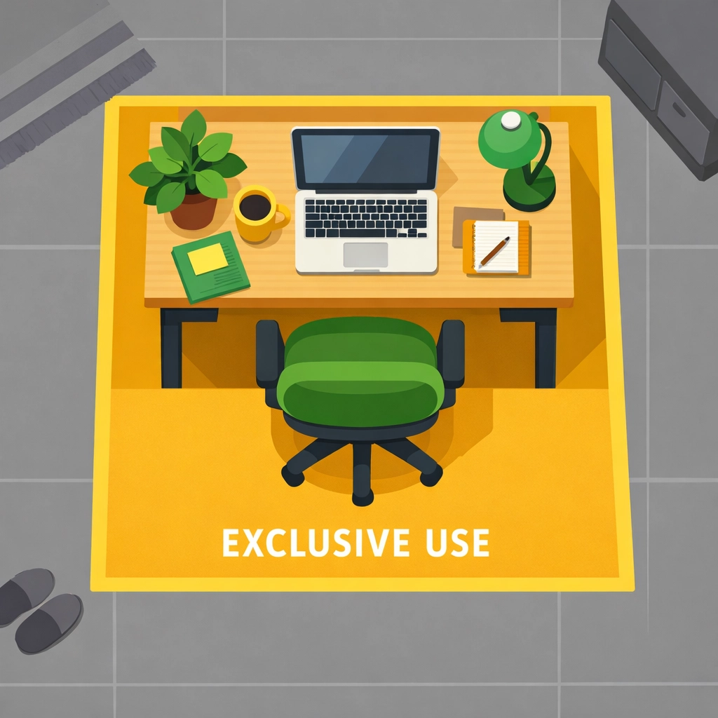 Home office workspace showing exclusive use zone requirement for tax deduction qualification