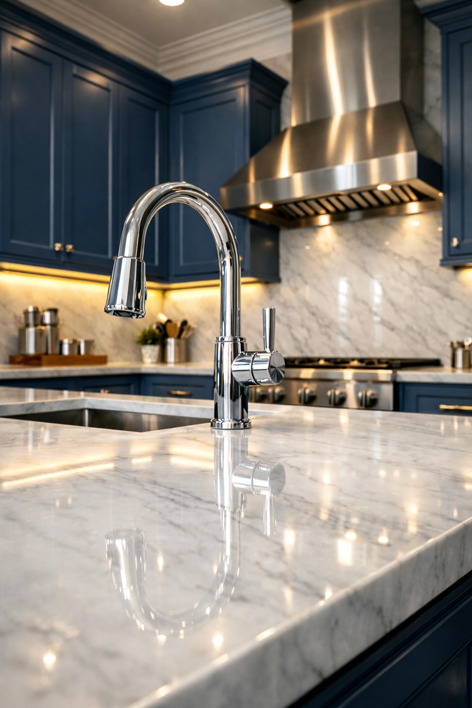 Spotless gourmet kitchen in Ashby MA showing the results of a professional deep cleaning service.