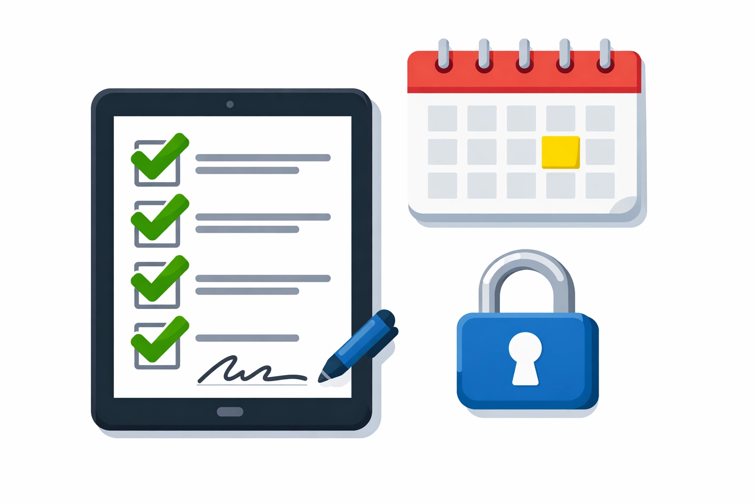 Checklist and calendar showing the 2026 deadline for secure tax preparation in New Haven.