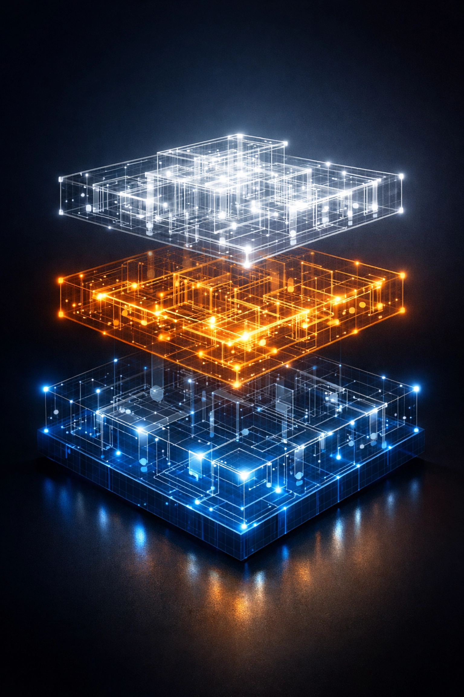 Three-layer founder operating system framework showing vision, systems, and foundation structure