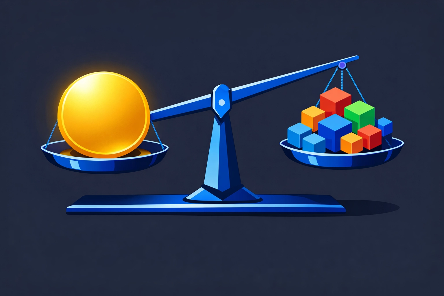 A balance scale weighing a costly VP of RevOps salary against immediate B2B SaaS growth needs.