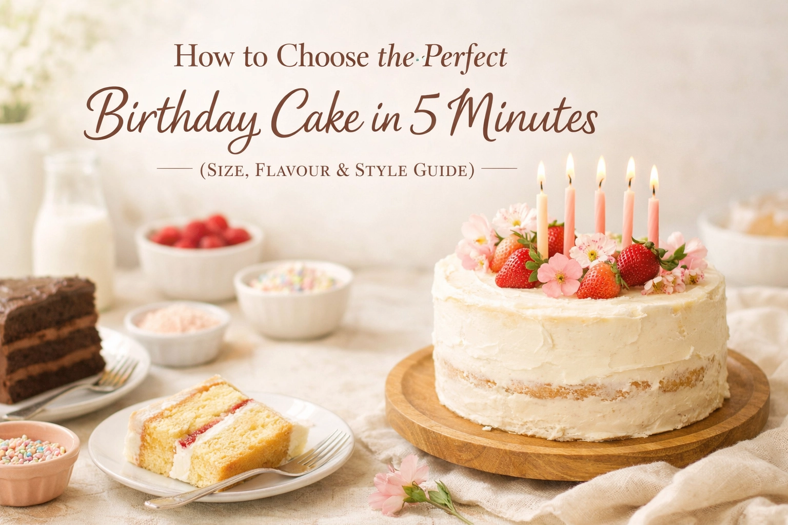 [HERO] How to Choose the Perfect Birthday Cake in 5 Minutes (Size, Flavour & Style Guide)