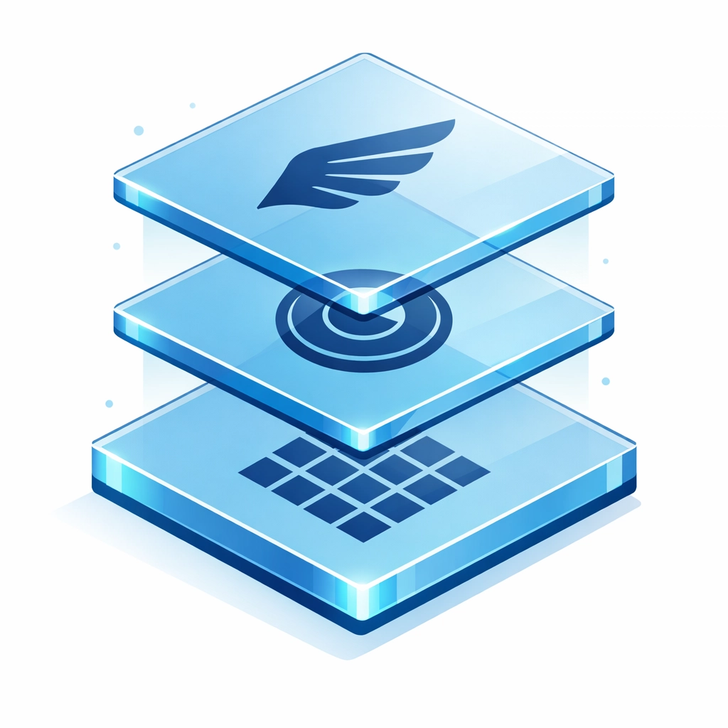 Modular isometric tech stack illustrating specialised vertical payment solutions for merchant industries.