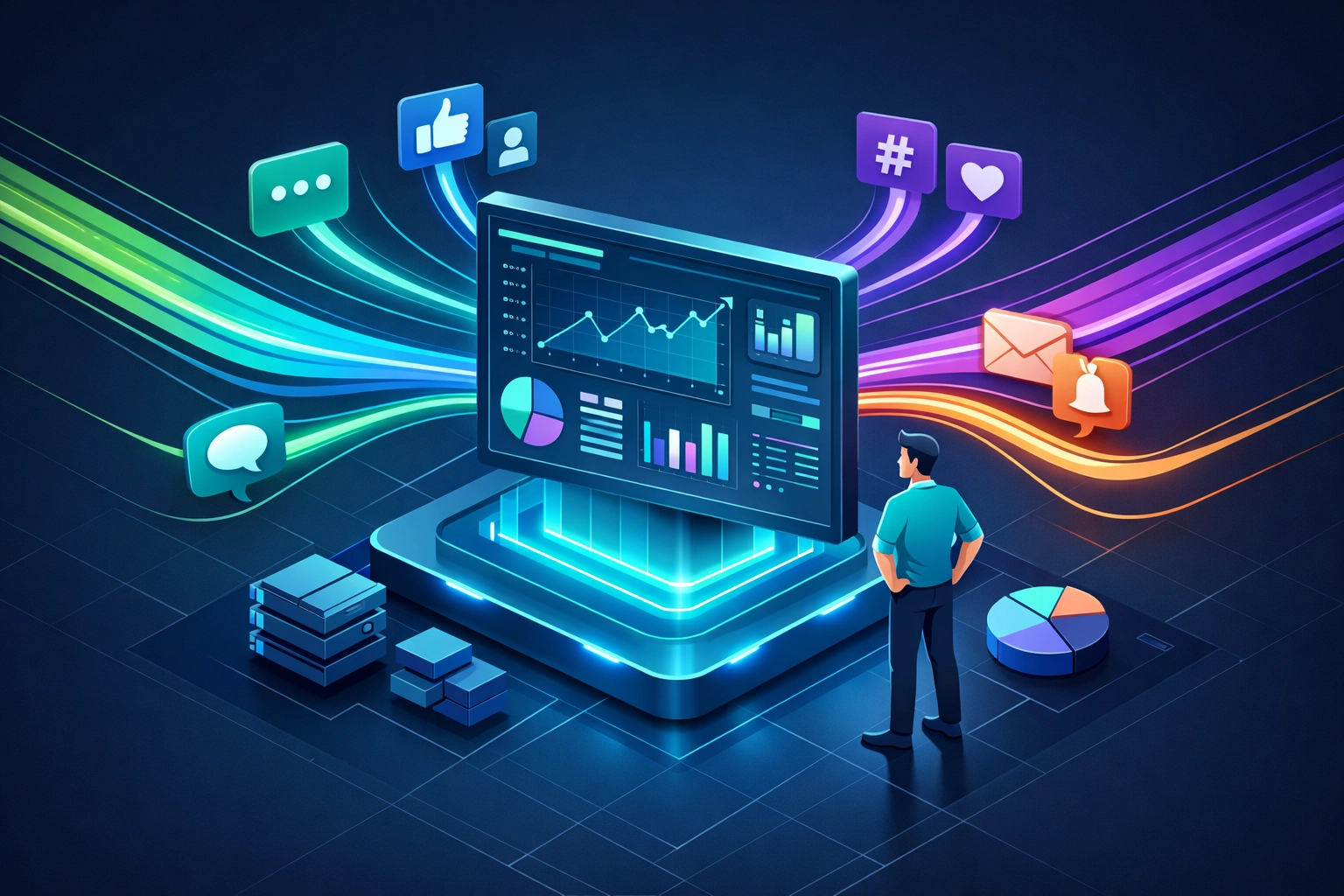 A unified messaging inbox streamlining missed call text-back and social media leads for service businesses.