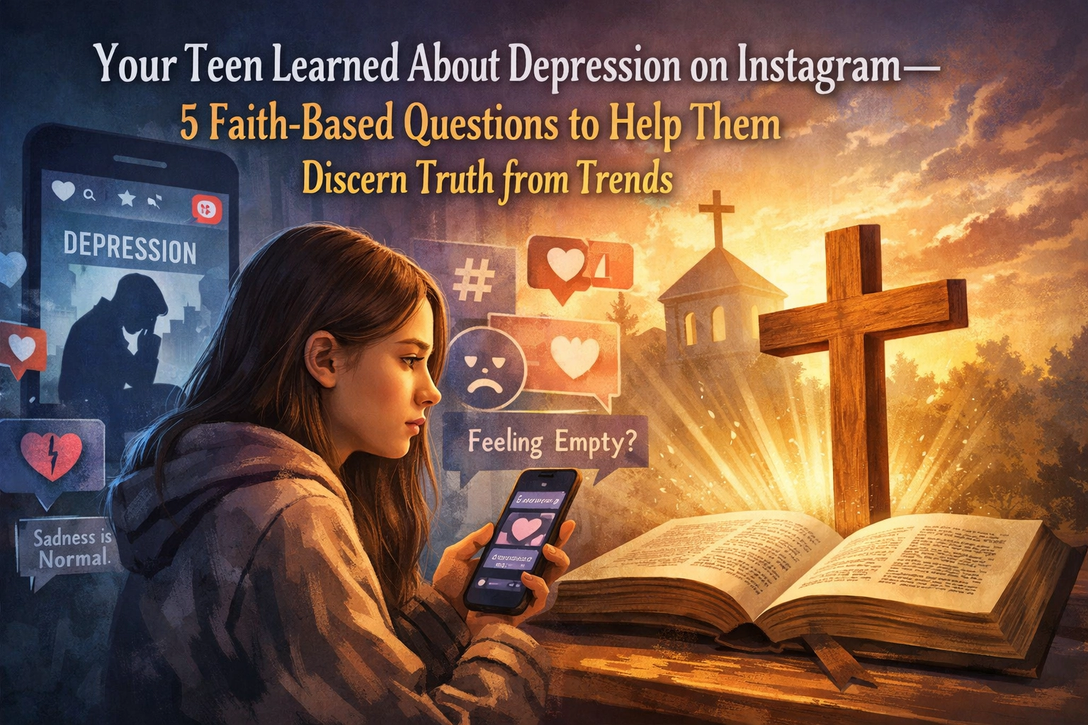 [HERO] Your Teen Learned About Depression on Instagram, 5 Faith-Based Questions to Help Them Discern Truth from Trends