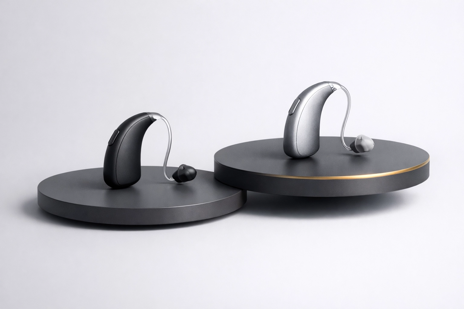 Comparing basic and premium hearing aid options available through the government subsidy program.