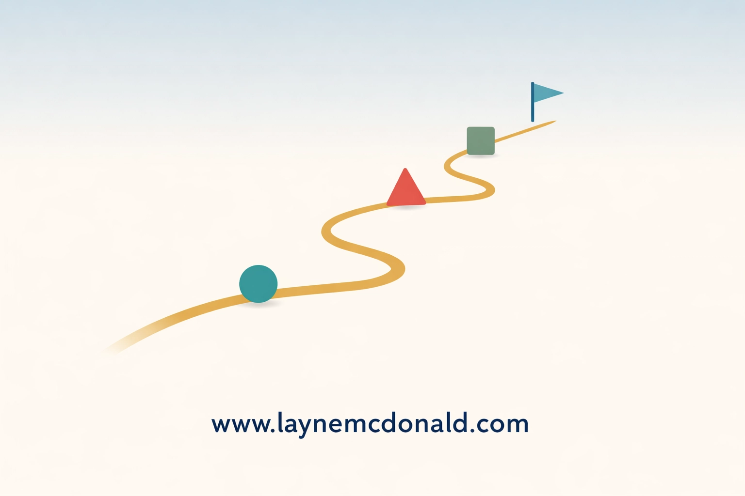 Upward winding path with milestone markers representing the healing journey from church hurt