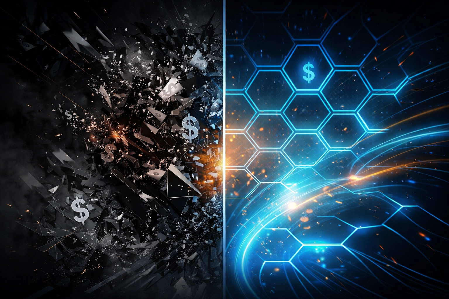 Visual comparison of chaotic DIY IT costs versus organized managed IT services solutions