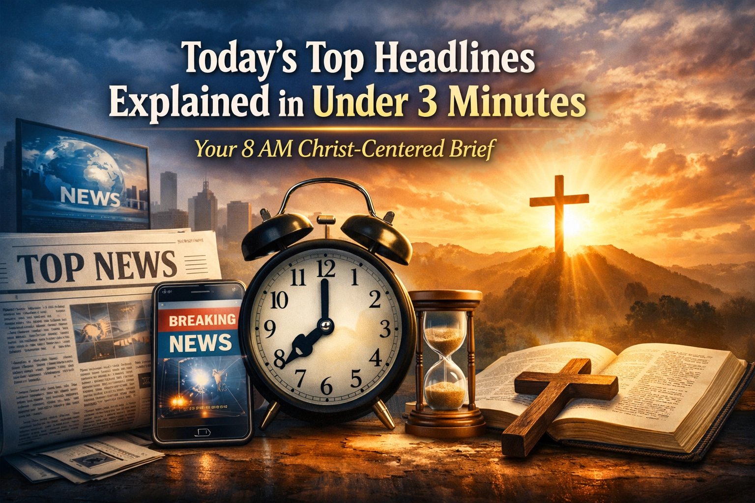 [HERO] Today’s Top Headlines Explained in Under 3 Minutes: Your 8 AM Christ-Centered Brief