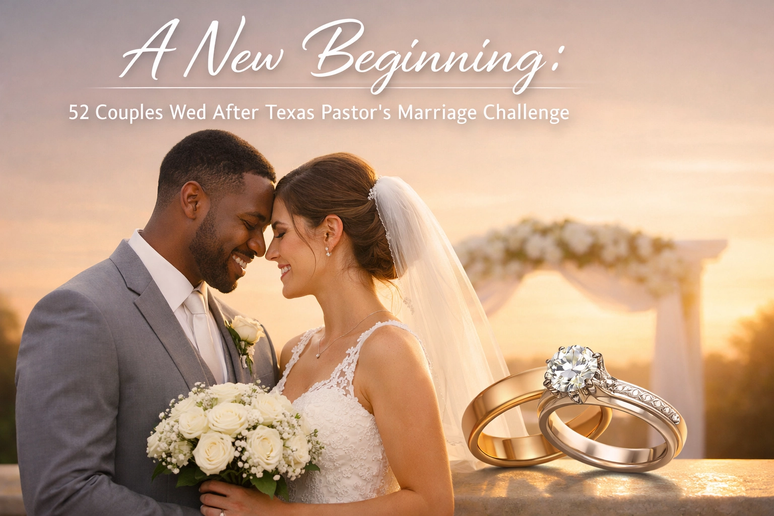 [HERO] A New Beginning: 52 Couples Wed After Texas Pastor’s Marriage Challenge