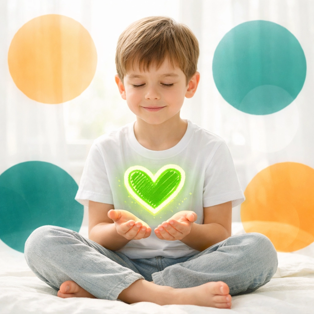 Young boy learning emotional intelligence and empathy using the Complete Life Skills Platform.