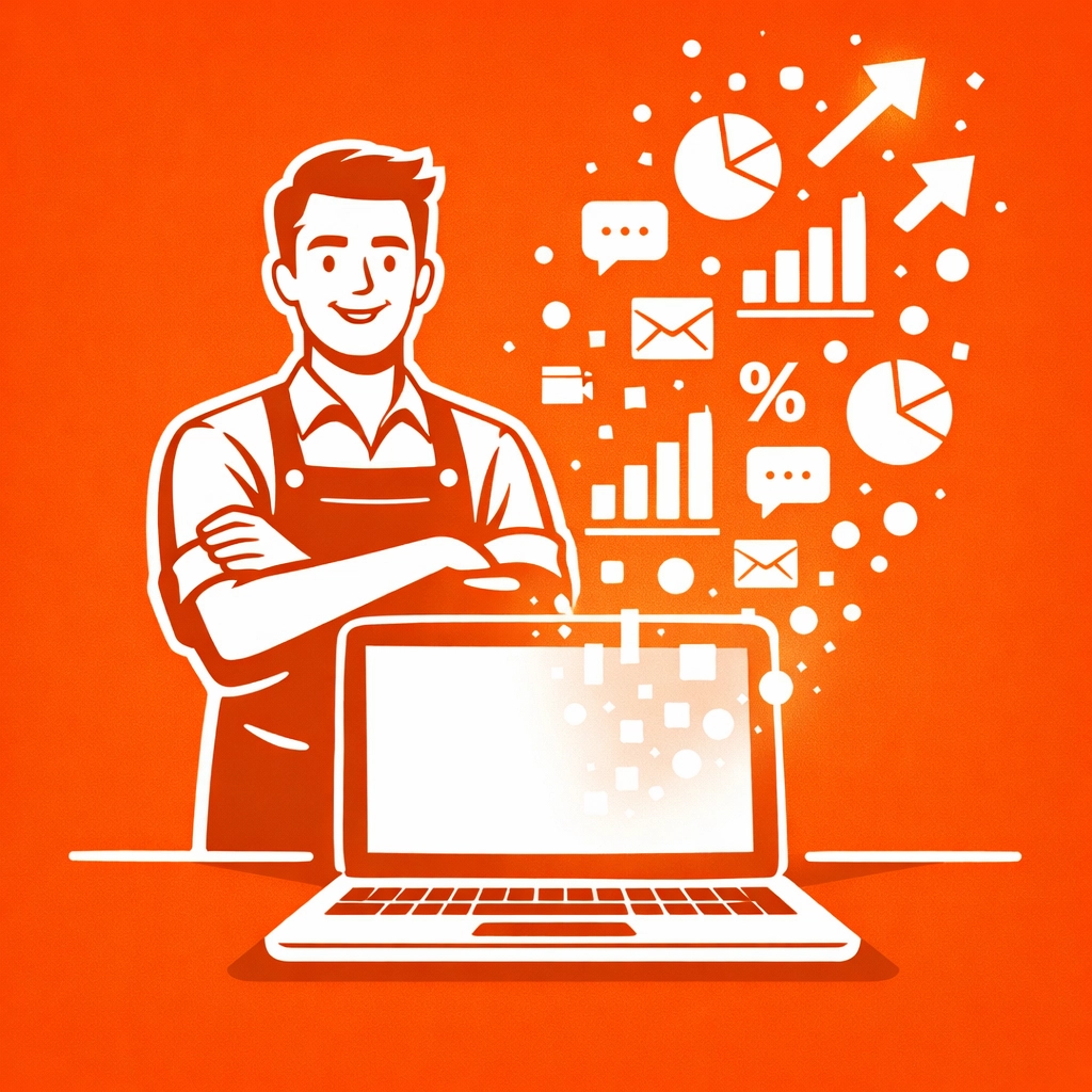 Small business owner using a high-performance website to drive lead generation and market growth.