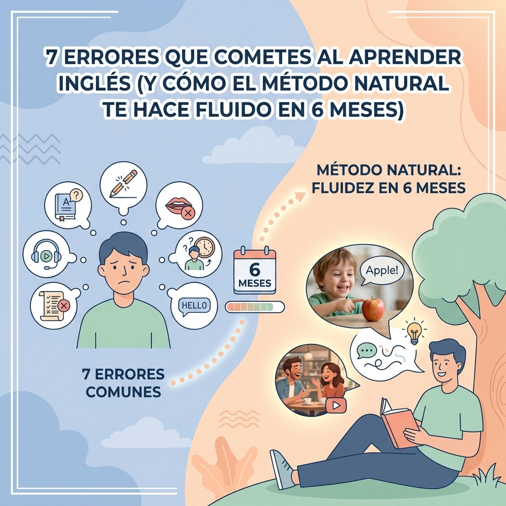 7 Errores Que Cometes al Aprender Inglés (Y Cómo el Método Natural Te Hace Fluido en 6 Meses)
