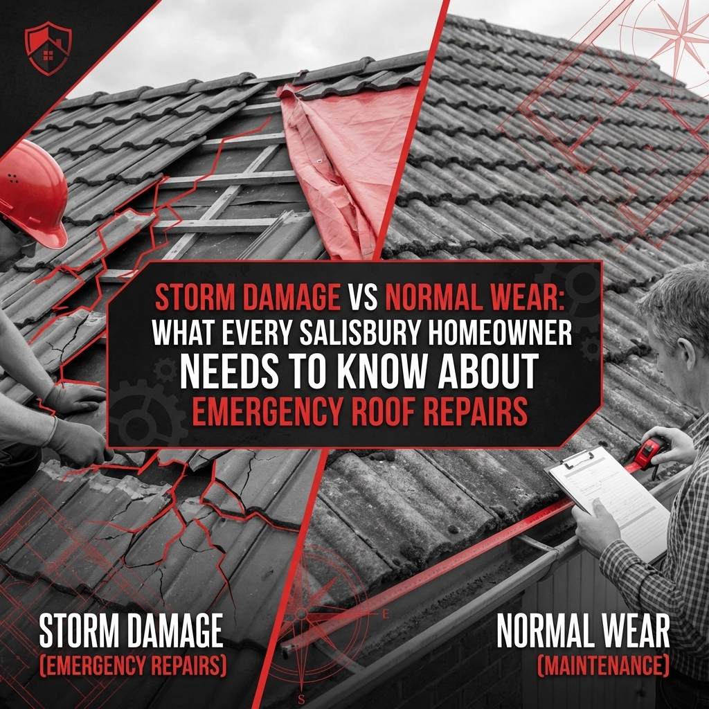 Storm Damage vs Normal Wear: What Every Salisbury Homeowner Needs to Know About Emergency Roof Repairs
