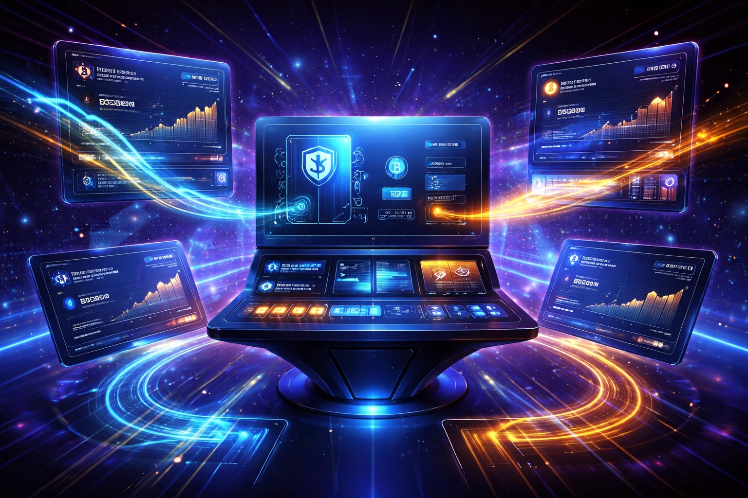 Merchant digital dashboard with crypto wallet flows and secure controls, highlighting self-custody and payment advantages in Web3 commerce