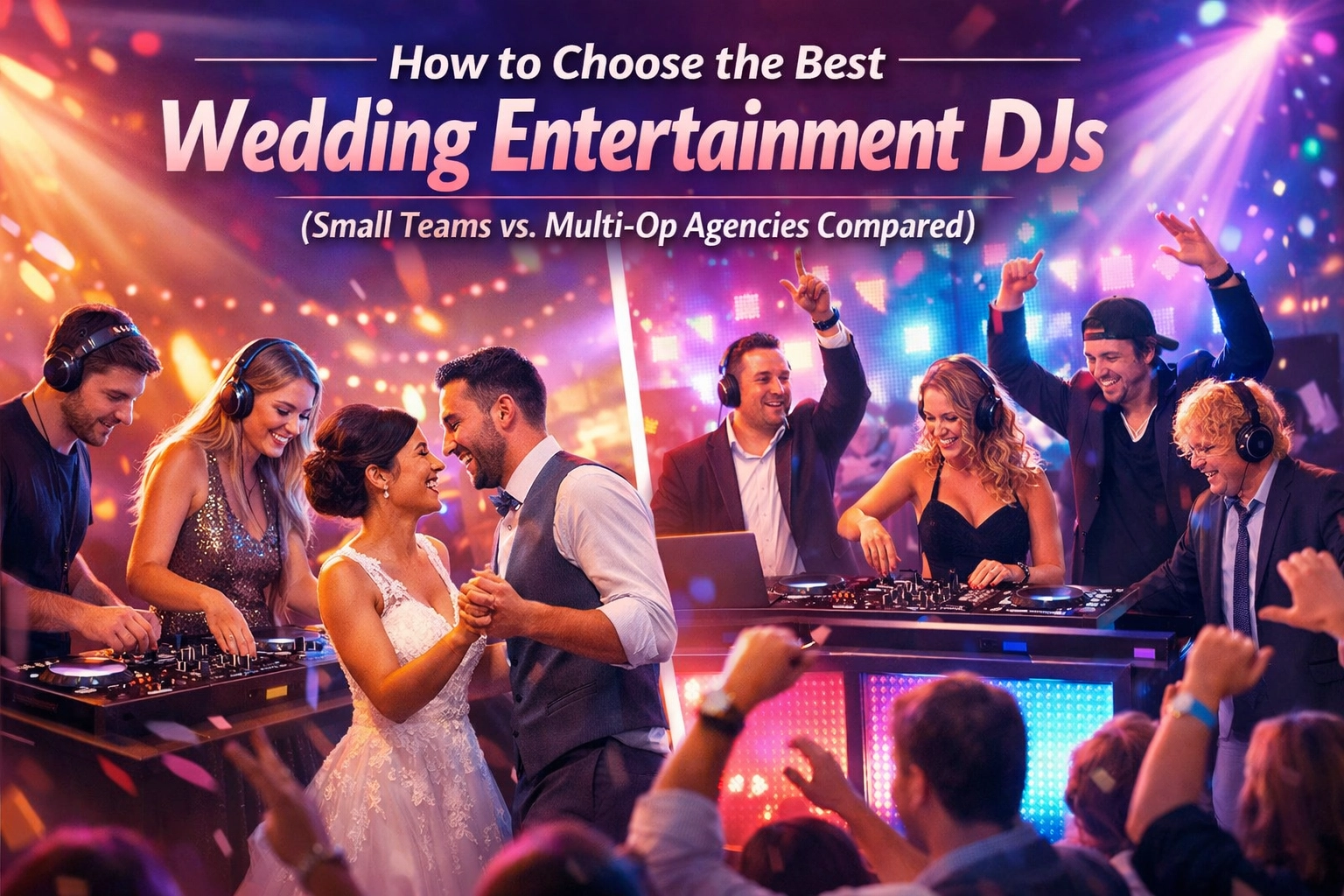 [HERO] How to Choose the Best Wedding Entertainment DJs (Small Teams vs. Multi-Op Agencies Compared)
