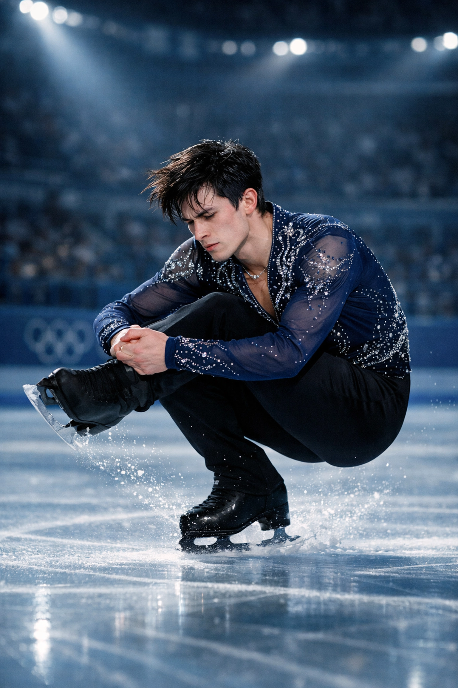 Gay figure skater performing under pressure at Winter Olympics competition