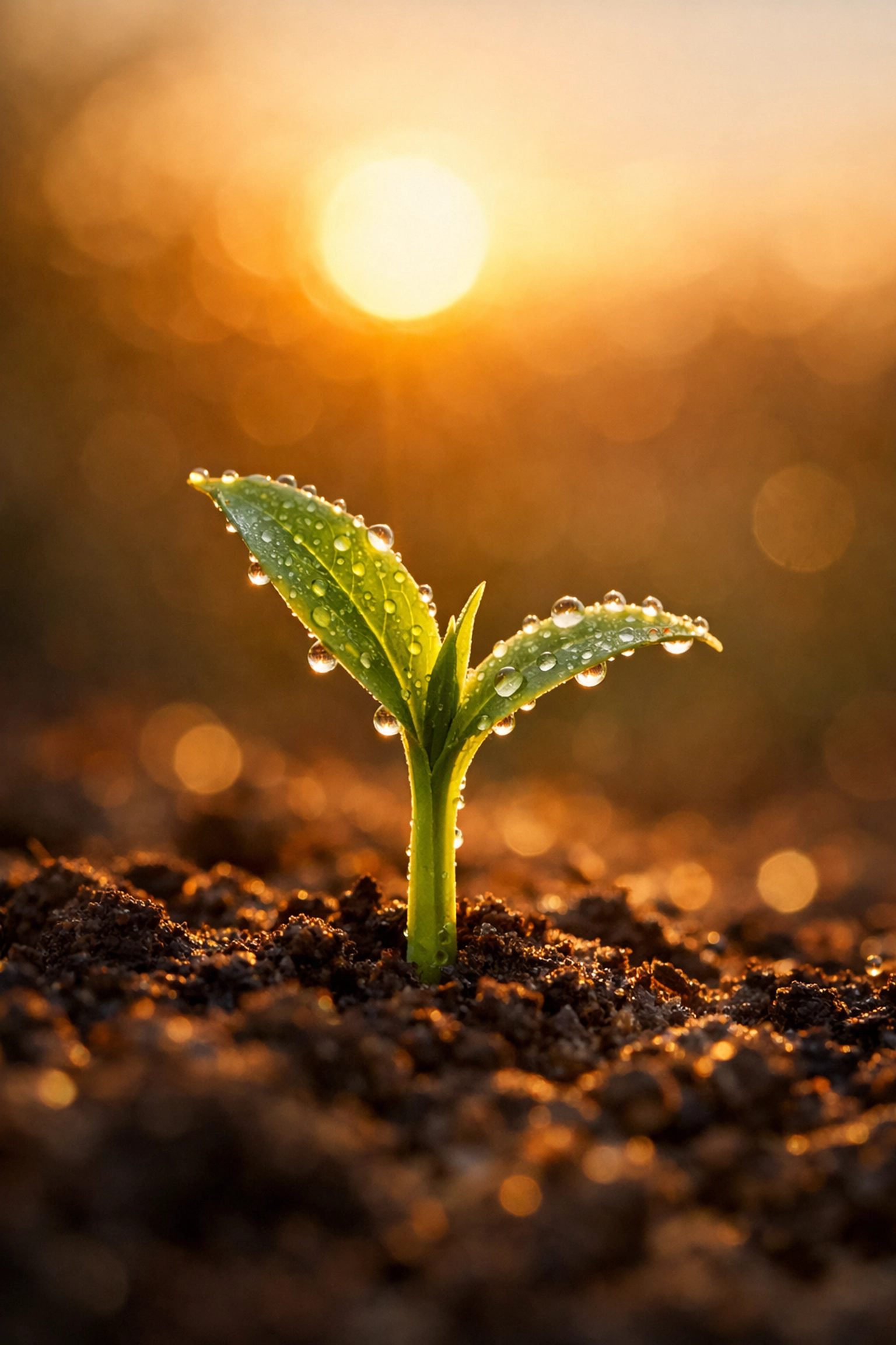 A small green sprout growing in soil representing the natural growth of a credit score without new inquiries.