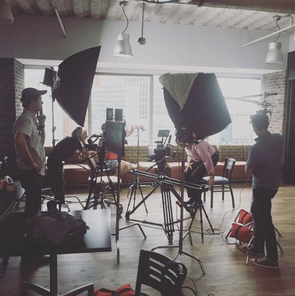 MSR Pictures crew in the studio planning and shooting Jogger