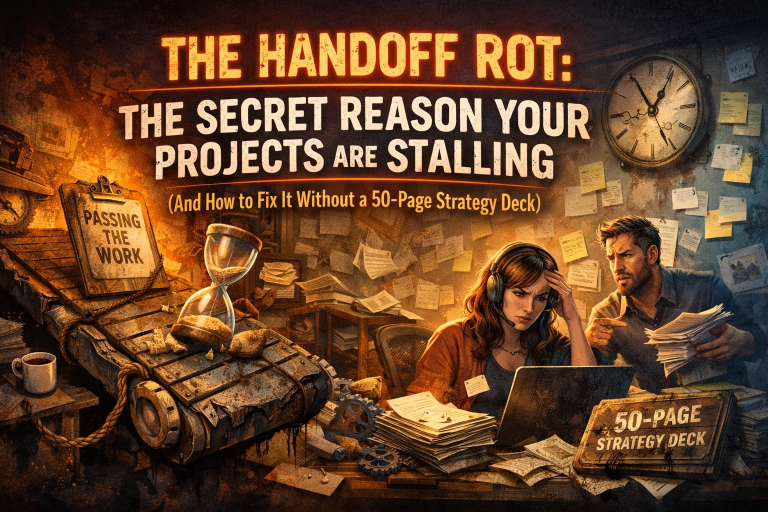 [HERO] The Handoff Rot: The Secret Reason Your Projects are Stalling (And How to Fix It Without a 50-Page Strategy Deck)