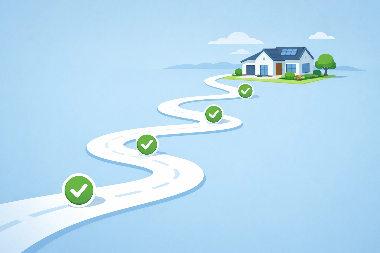 Guía paso a paso ilustrada para calificar a una hipoteca y lograr el sueño de tener casa propia.