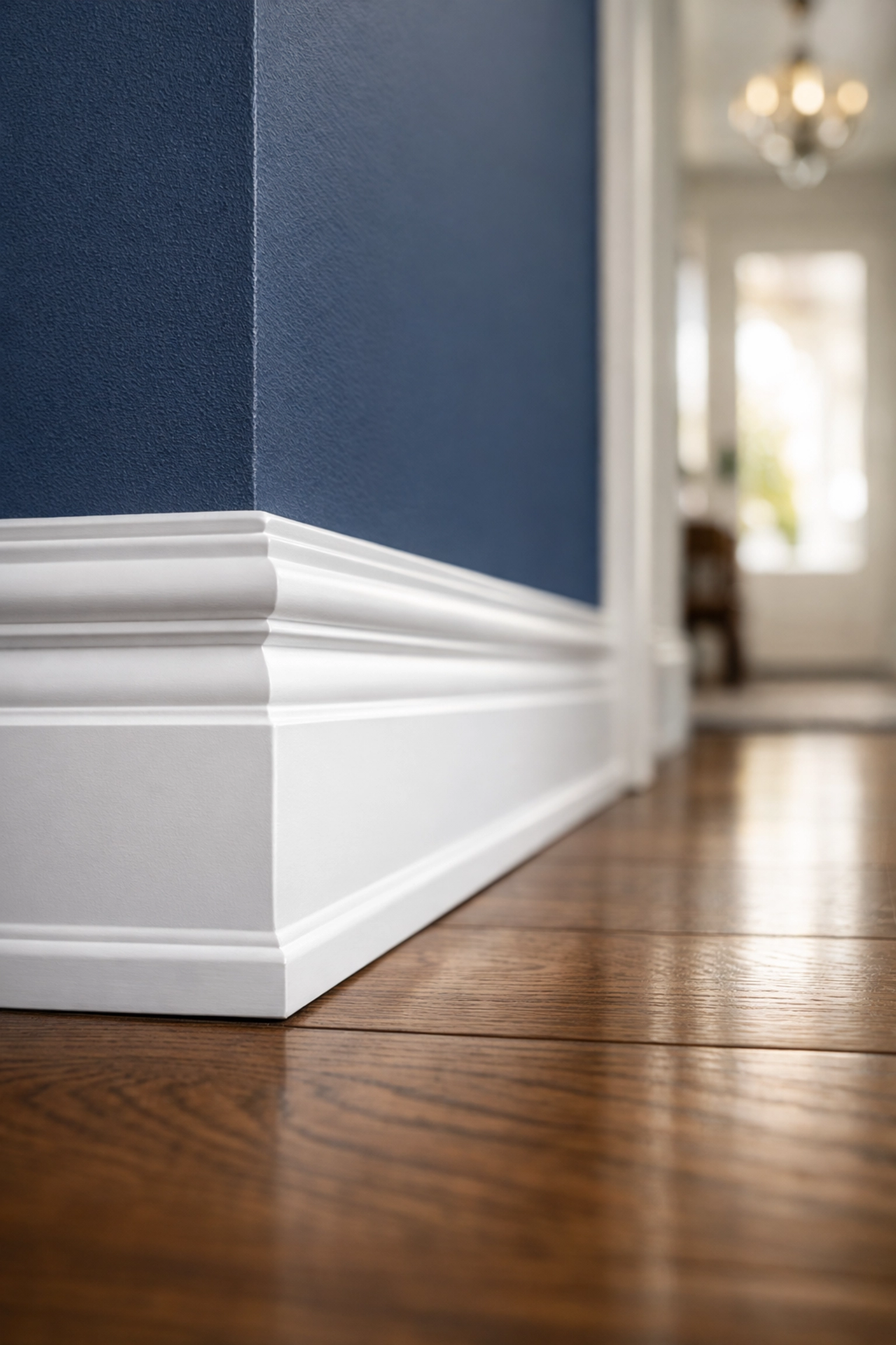 Dust-free baseboards and molding following a thorough post construction cleaning Milford MA.