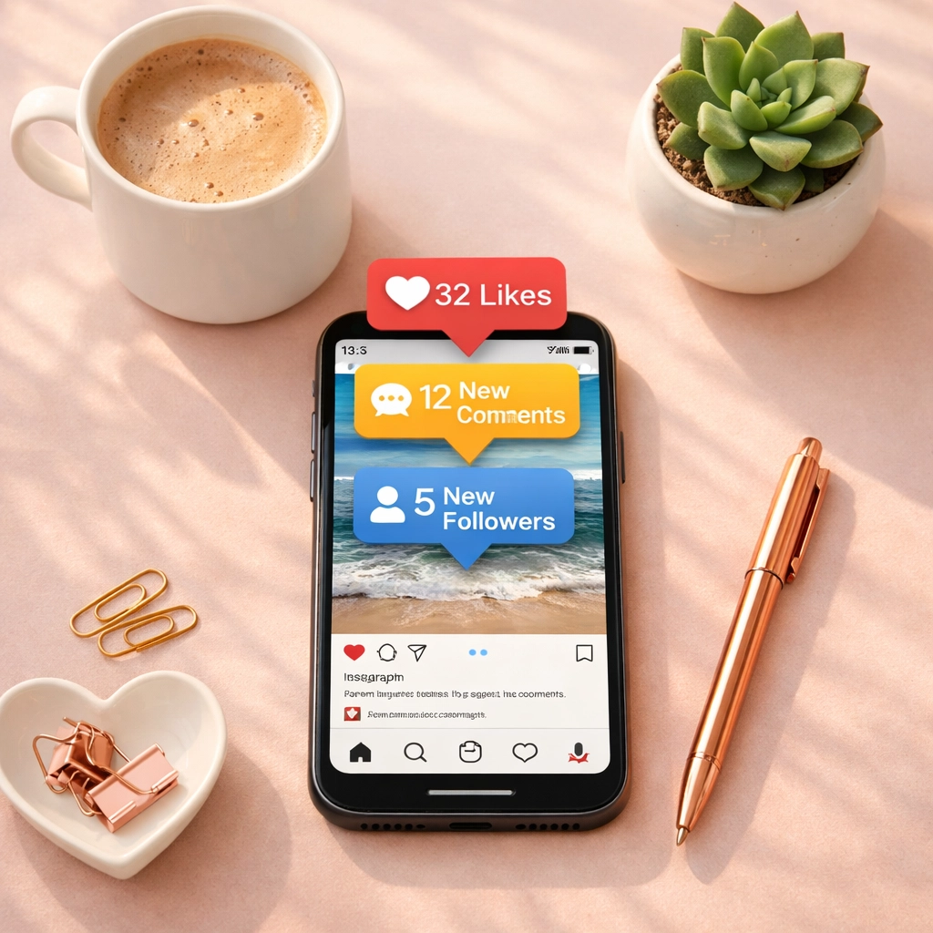 Instagram comment notifications on smartphone showing social media engagement opportunities