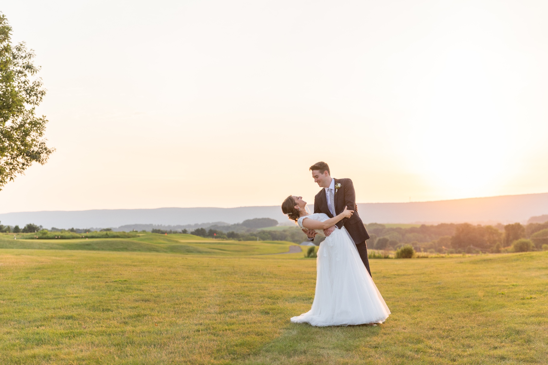 Wedding party moment at Olde Homestead