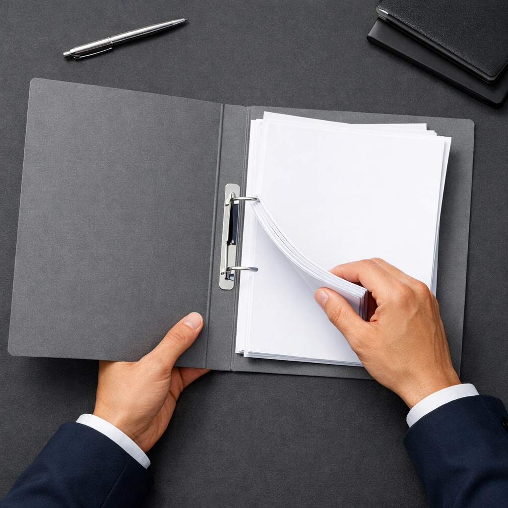 A tax professional organizing client files to maintain compliance and audit protection for a service bureau.