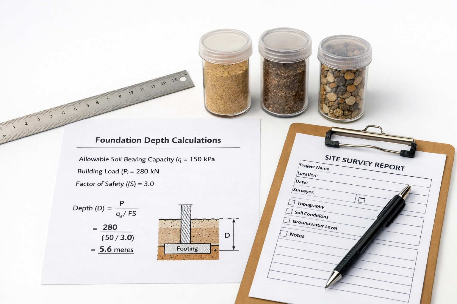 Structural engineering documents and site survey tools for extension planning