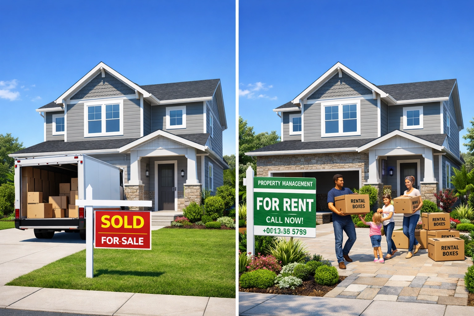 Comparison of traditional for-sale home versus Build-to-Rent property development model