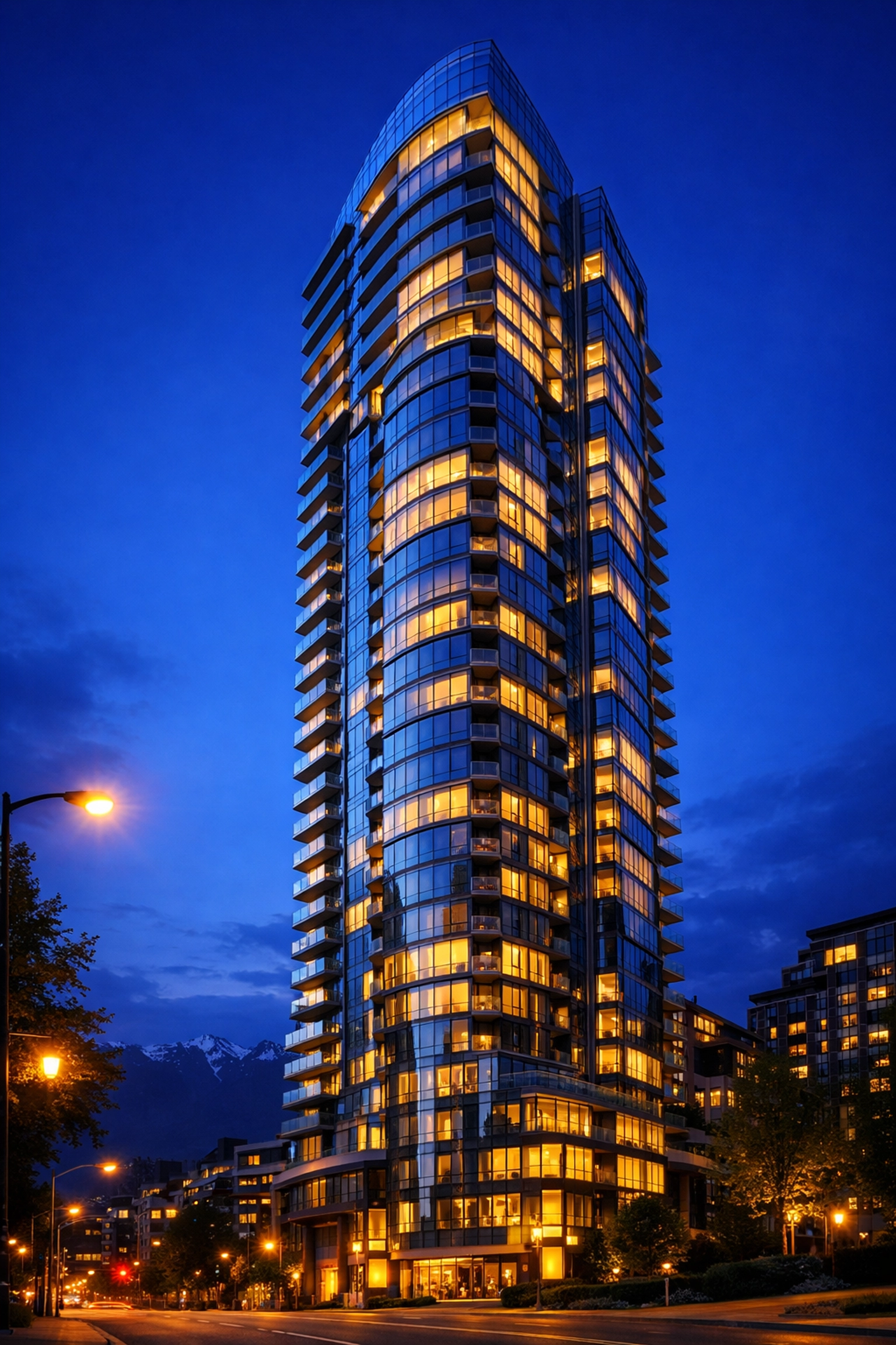 Luxury Vancouver high-rise protected by professional water leak detection and asset management systems.