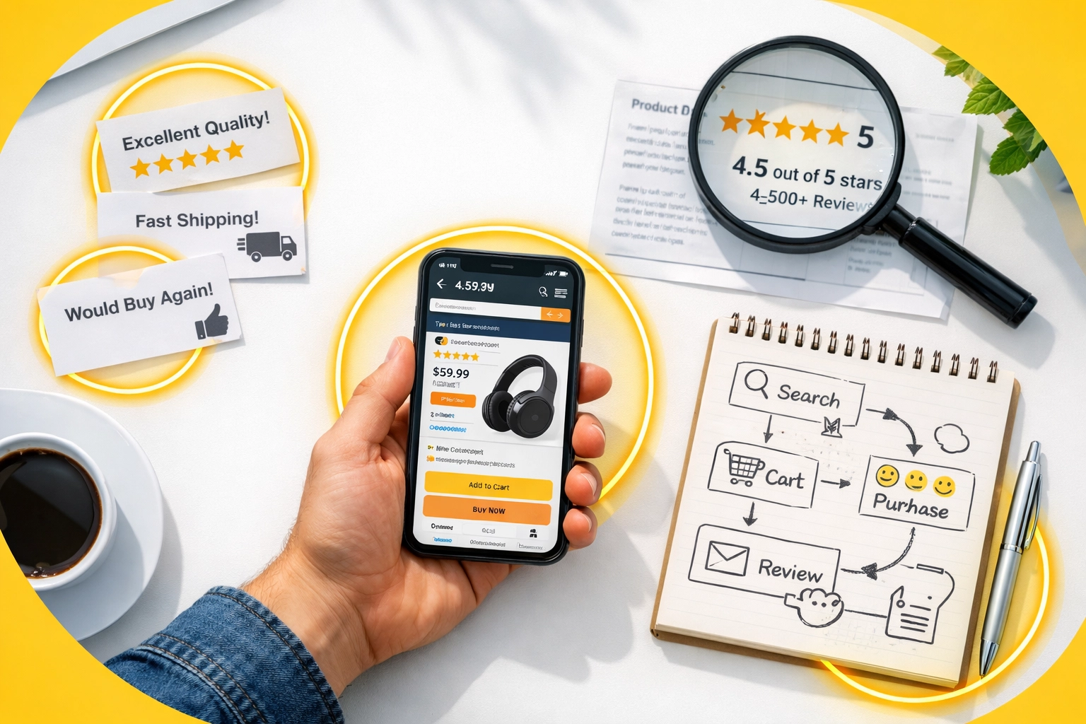 Customer-first Amazon listing optimization approach examining product details and feedback